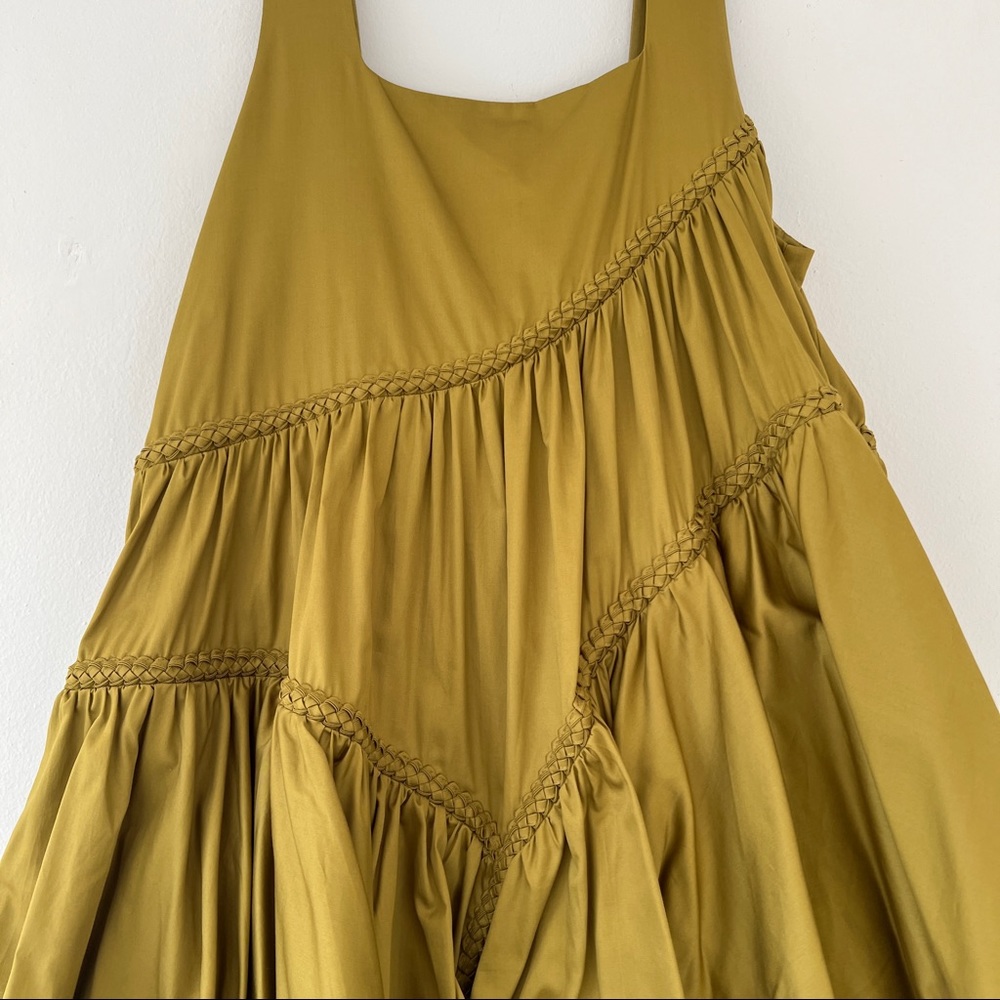 AJE Casablanca Sleeveless Braided Mini Dress - Olive Green • Size 14 RRP $395 - Picture 7 of 10
